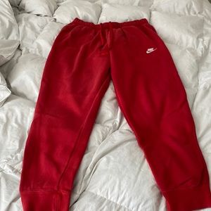 red nike sweat pants